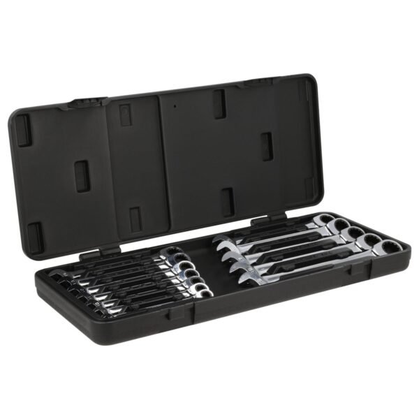 Juego de llaves combinadas pulido espejo de matraca spline met,12 pts,12 pz en caja plast Urrea