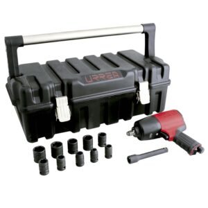 68798066 Juego de pistola de impacto neumatica cuadro de 1/2" y accesorios en pulgada 13 piezas Urrea