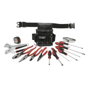 Juego combinado de herramientas para electricista 17 piezas, en portaherramientas Urrea