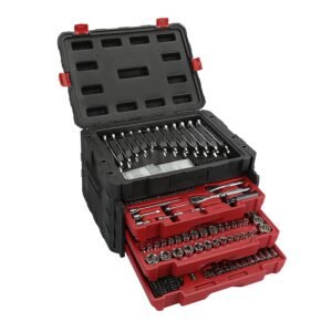 Juego combinado de herramienta para mecanico 450 piezas, con caja plastica de 3 gavetas Urrea