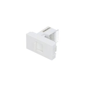 68808253 Toma para telefono 1/3, linea Premium, color blanco Surtek