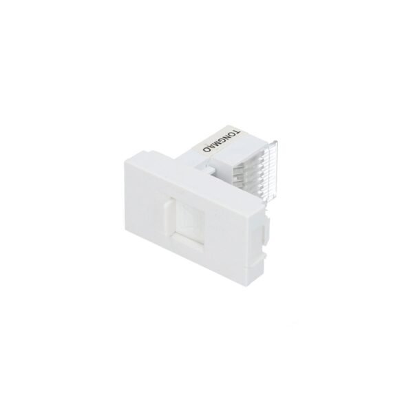 Toma para telefono 1/3, linea Premium, color blanco Surtek