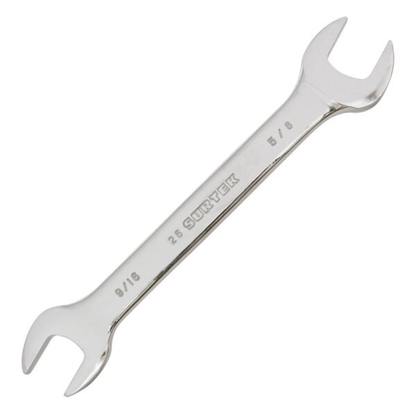 Llave española pulido espejo en pulgadas, 9/16" x 5/8" Surtek