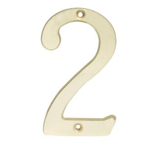 Numero 2 slim 4" laton brillante Lock