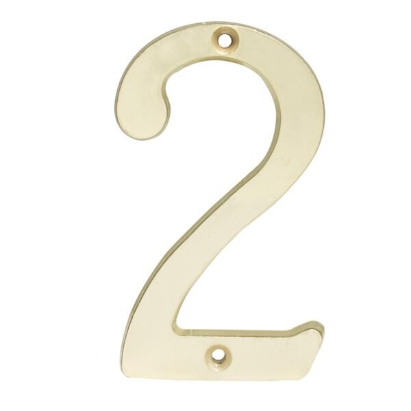 Numero 2 slim 4" laton brillante Lock