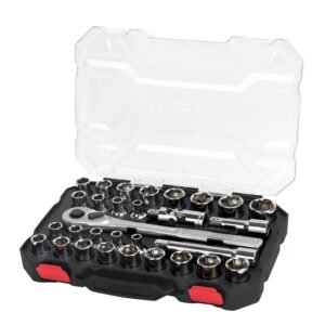 68806127 Juego de dados y accesorios cuadro de 1/2" combinado, 30 piezas Urrea