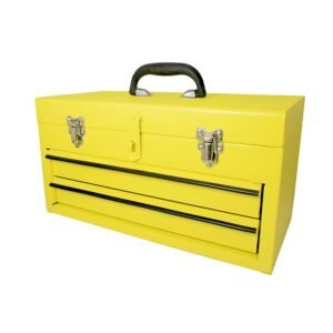 Caja portaherramientas metalica color amarillo con 2 gavetas 18" x 9" x 11" Surtek