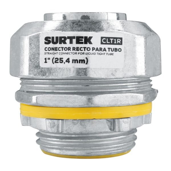 Conector recto para tubo liquid tight 1" Surtek