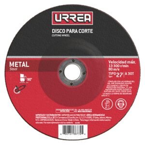 Disco abrasivo tipo 27 para metal 9" x 1/8" Urrea