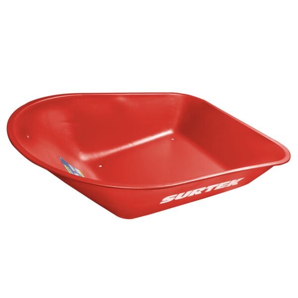 68803068 Concha de acero para carretilla herraje tipo americano 6 Ft3, roja Surtek