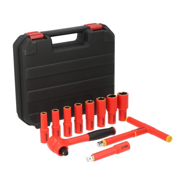 68808290 Juego de dados y accesorios cuadro de 1/2" metricos para 1000 V, 11 piezas Urrea