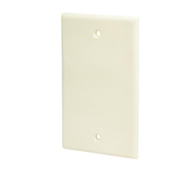 Placa ciega plastica, linea estandar, color marfil Surtek