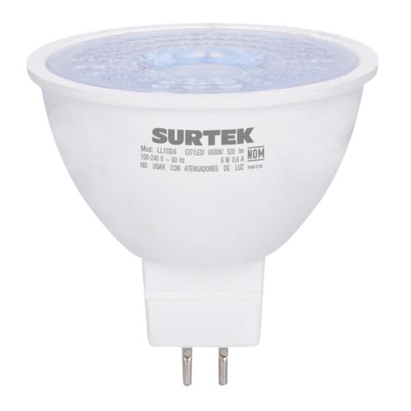 Lampara de LED tipo GU5.3, 4 W luz de dia Surtek