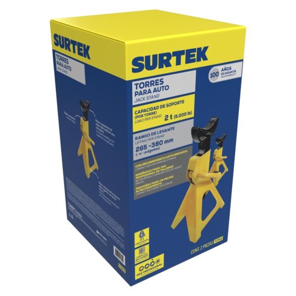 Torres para automovil de acero, 2 ton, 2 piezas Surtek