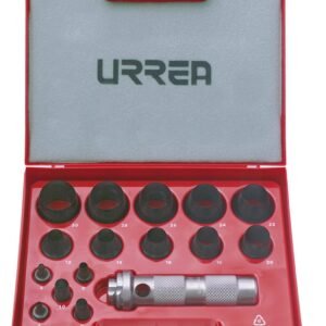 Juego de sacabocados de 3 a 30mm, 16 piezas Urrea