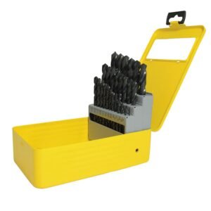 68800928 Juego de brocas negras de acero de alta velocidad zanco recto, 29 piezas Surtek