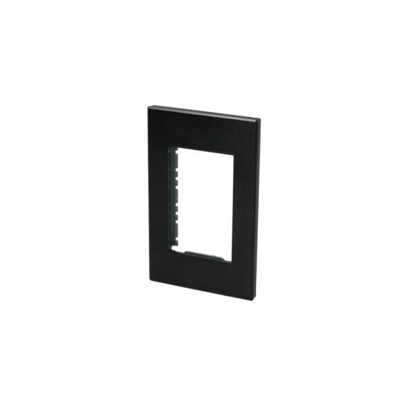 Placa 1 modulo 1/1, linea Premium, color negro Surtek