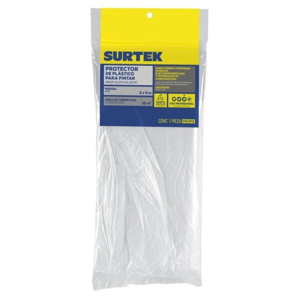 Protector de plastico para pintar 2.5 x 4 m Surtek