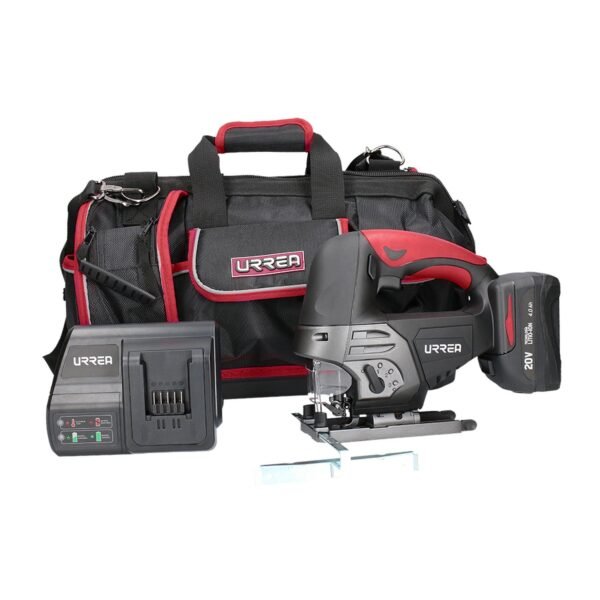 Juego de sierra caladora a bateria Li-ion 20 V, 4 piezas en maleta Urrea