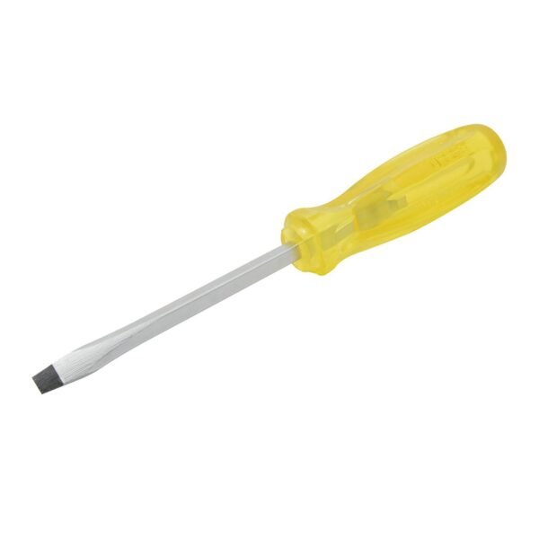 68802314 Destornillador con mango ambar, punta plana barra cuadrada 1/4" x 6" Urrea