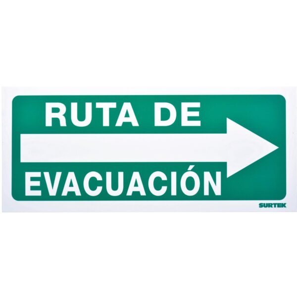 68805295 Señal "Ruta de evacuacion" derecha Surtek