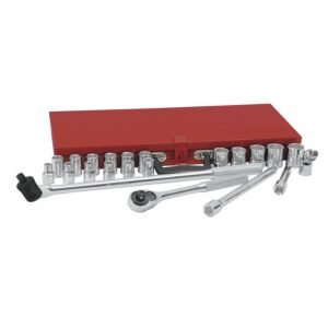 Juego de dados y accesorios cuadro de 1/2" metrico, 23 piezas Urrea