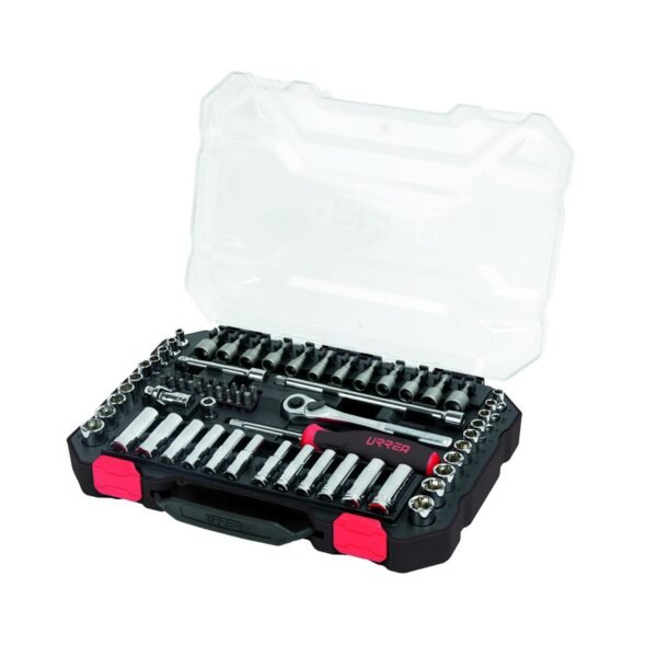 Juego de dados y accesorios cuadro de 1/4" combinado, 70 piezas Urrea