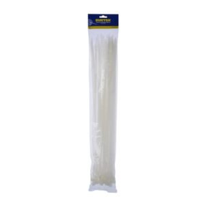Cinchos plasticos 550 x 8.8 mm, tension 70 kg de 50 piezas, color blanco Surtek
