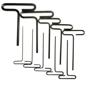 Juego de llaves hexagonales cortas tipo "T", en pulgadas, 10 piezas en blister Urrea