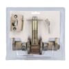 68813421 Manija tubular curva funcion entrada y recamara, laton antiguo, llave estandar, blister Lock