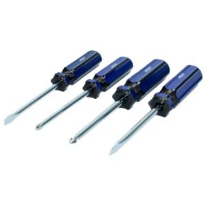 Juego de destornilladores con mango de PVC combinados, 4 piezas en blister Foy