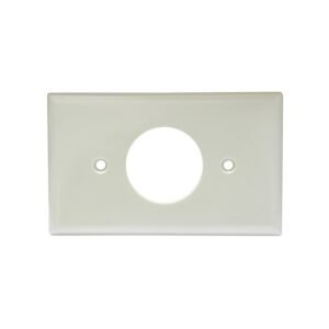 Placa sencilla plastica , linea estandar, color marfil Surtek