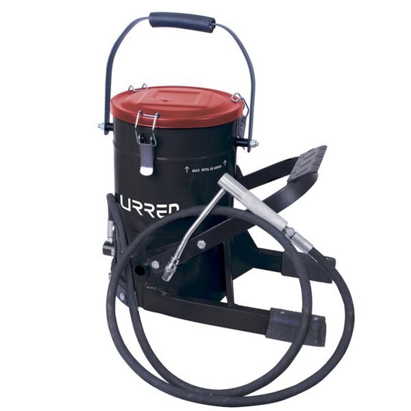 68813398 Inyector de grasa con cubeta de alta presion con pedal de 10 kg, 8,700 PSI Urrea