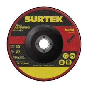 68798714 Disco abrasivo tipo 27 para metal 7" x 1/8" Surtek