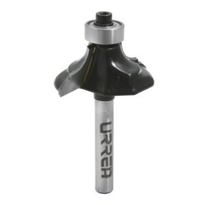 Broca para router de acero clasica con balero 1-3/8" zanco de 1/4" Urrea