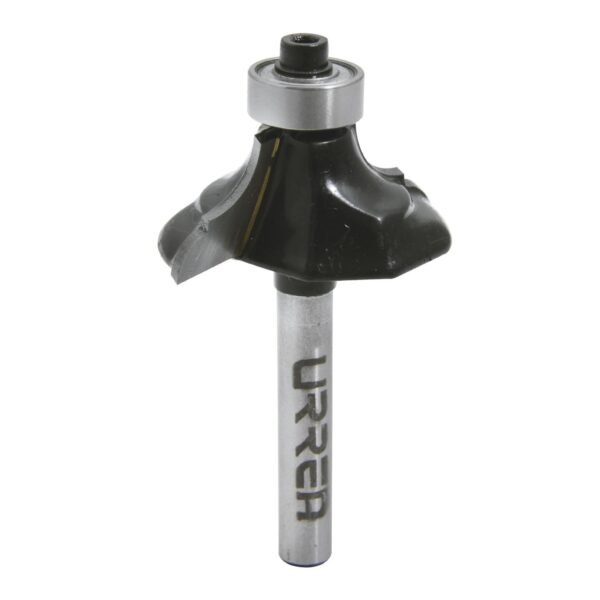 Broca para router de acero clasica con balero 1-3/8" zanco de 1/4" Urrea