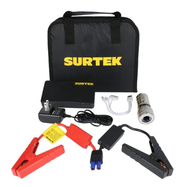 Juego de arrancador portatil de 1 puertos usb 6 mAh 3 piezas, con estuche multiusos Surtek