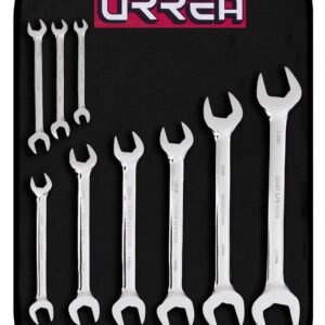 68800143 Juego de llaves españolas pulido espejo metricas, 9 piezas en estuche Urrea