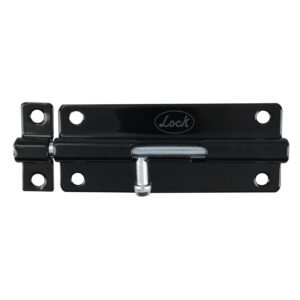 Pasador de sobreponer tipo barril acabado laton negro, 6 cm Lock