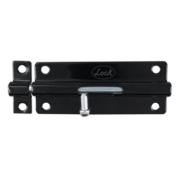 Pasador de sobreponer tipo barril acabado laton negro, 6 cm Lock