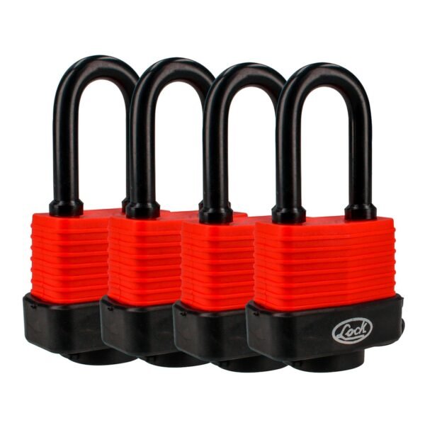 68808364 Juego de candados impermeables largos 40 mm, llave estandar, 4 piezas Lock