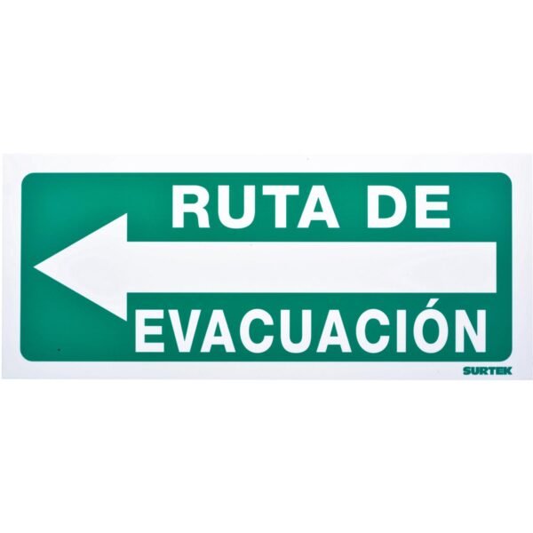 Señal "Ruta de evacuacion" izquierda Surtek