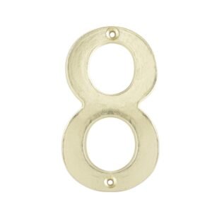 Numero 8 slim 4" laton brillante Lock