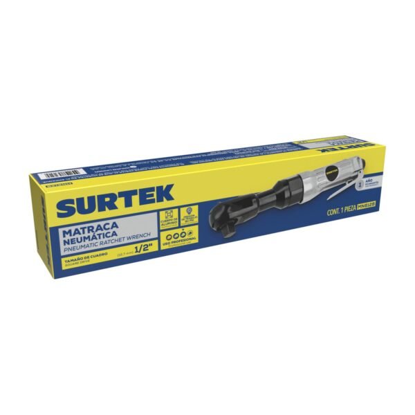 68810415 Matraca neumatica cuadro de 1/2", 65 ft-lb Surtek