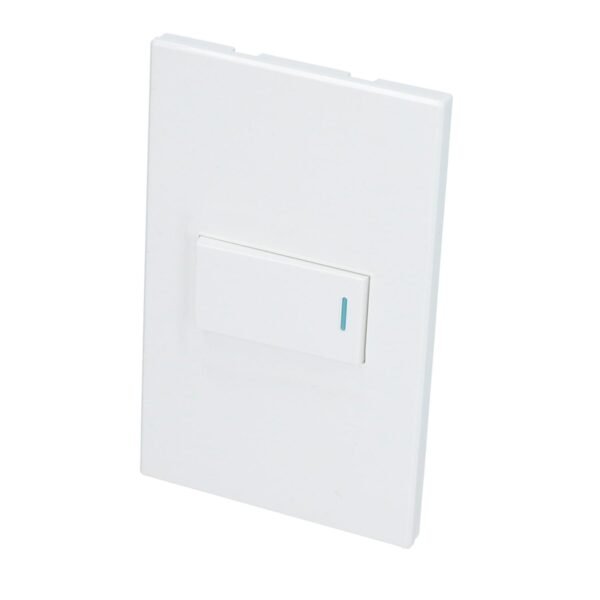 Placa 1 Interruptor 1/3, linea Premium, color blanco Surtek