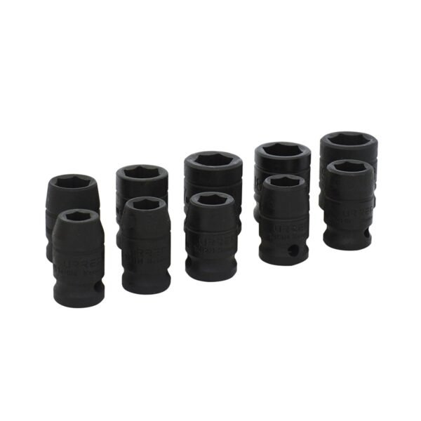 68808738 Juego de dados de impacto cuadro de 1/2", 6 puntas, metricos, 10 piezas Urrea
