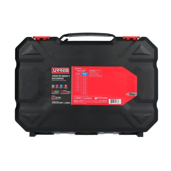 68806133 Juego de dados y accesorios cuadro de 1/2" combinado, 30 piezas Urrea