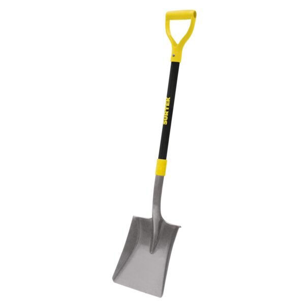 Pala con mango de fibra de vidrio con puño plastico "Y", cuadrada Surtek